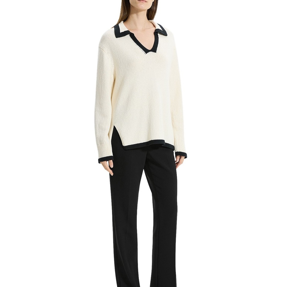 Theory Textured Collared Oversized Pullover - image 4